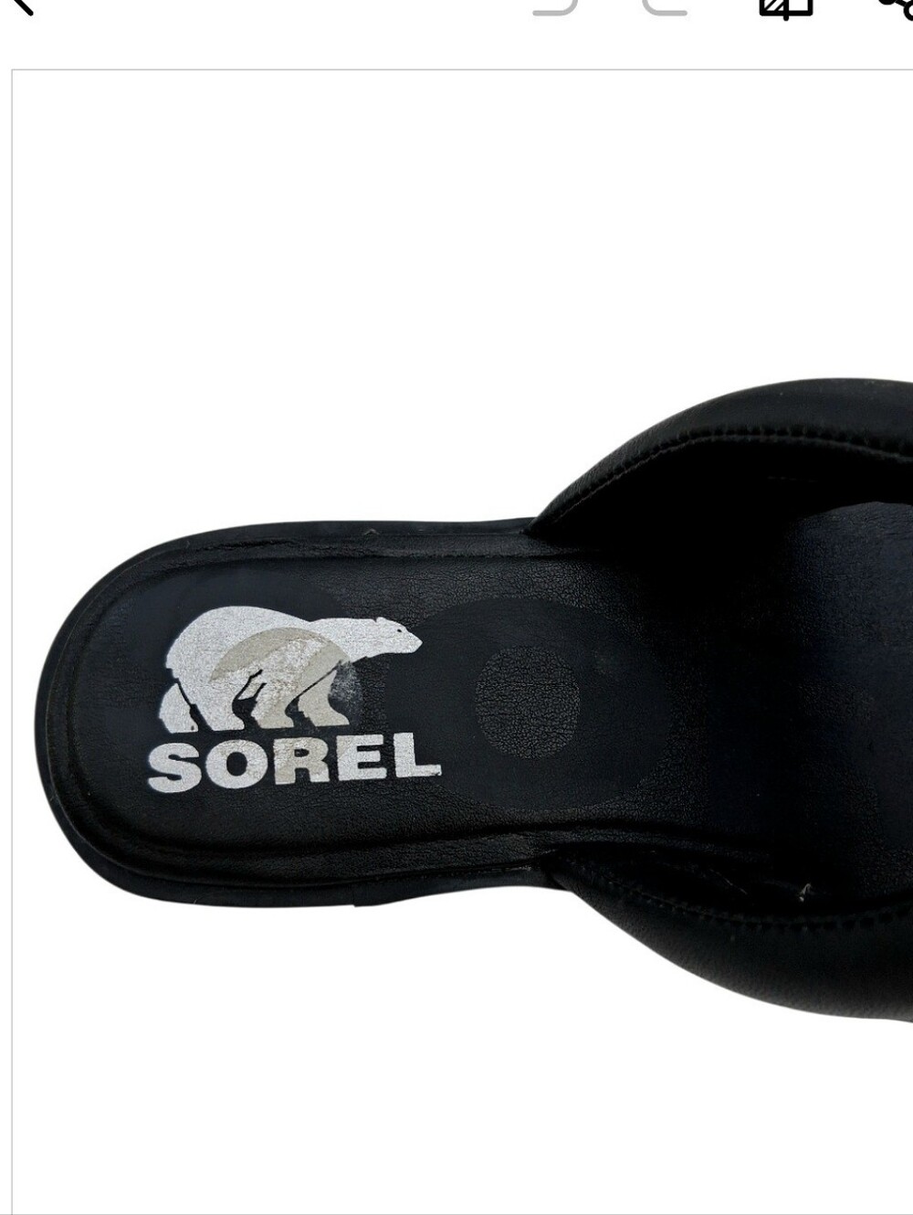 Sorel Ella II Black Puff Slide Sandals Size 8.5 - Picture 13 of 14